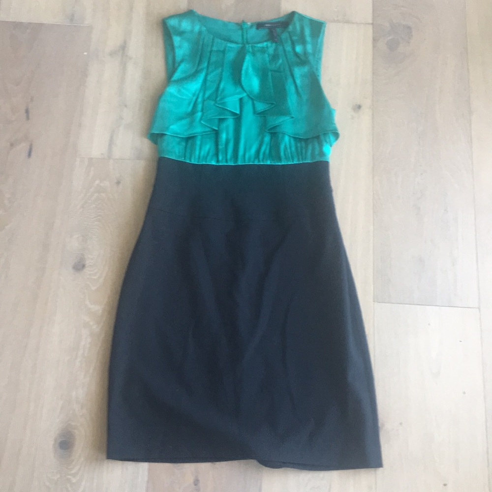 Green and black bcbg dress